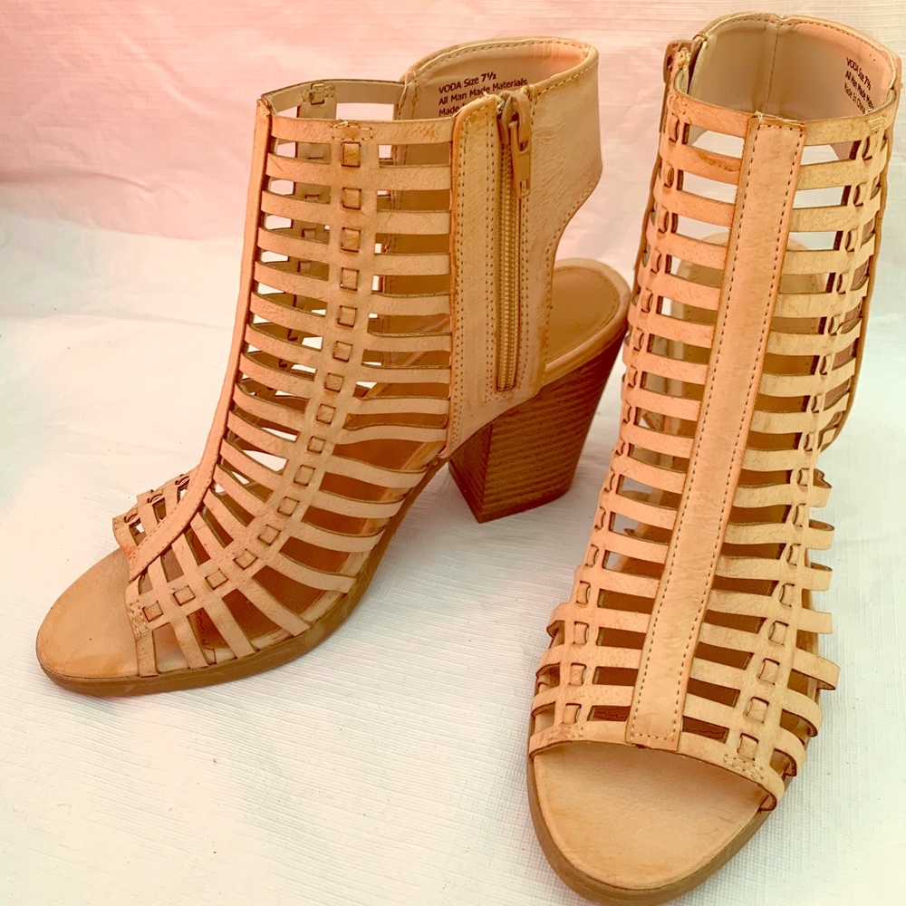 Cage Strap Heeled Sandal